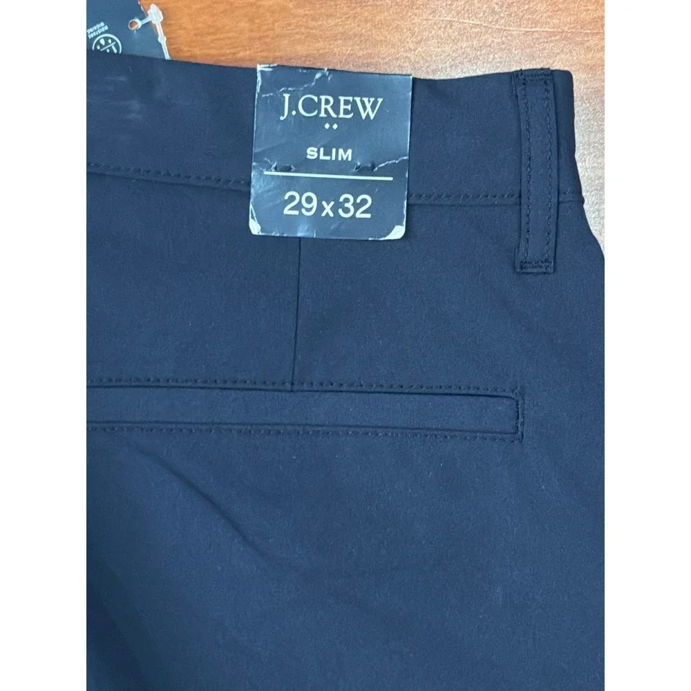 NWT J.Crew Tech Pant Mens Navy Blue Slim Fit Flex Stretch 29x32